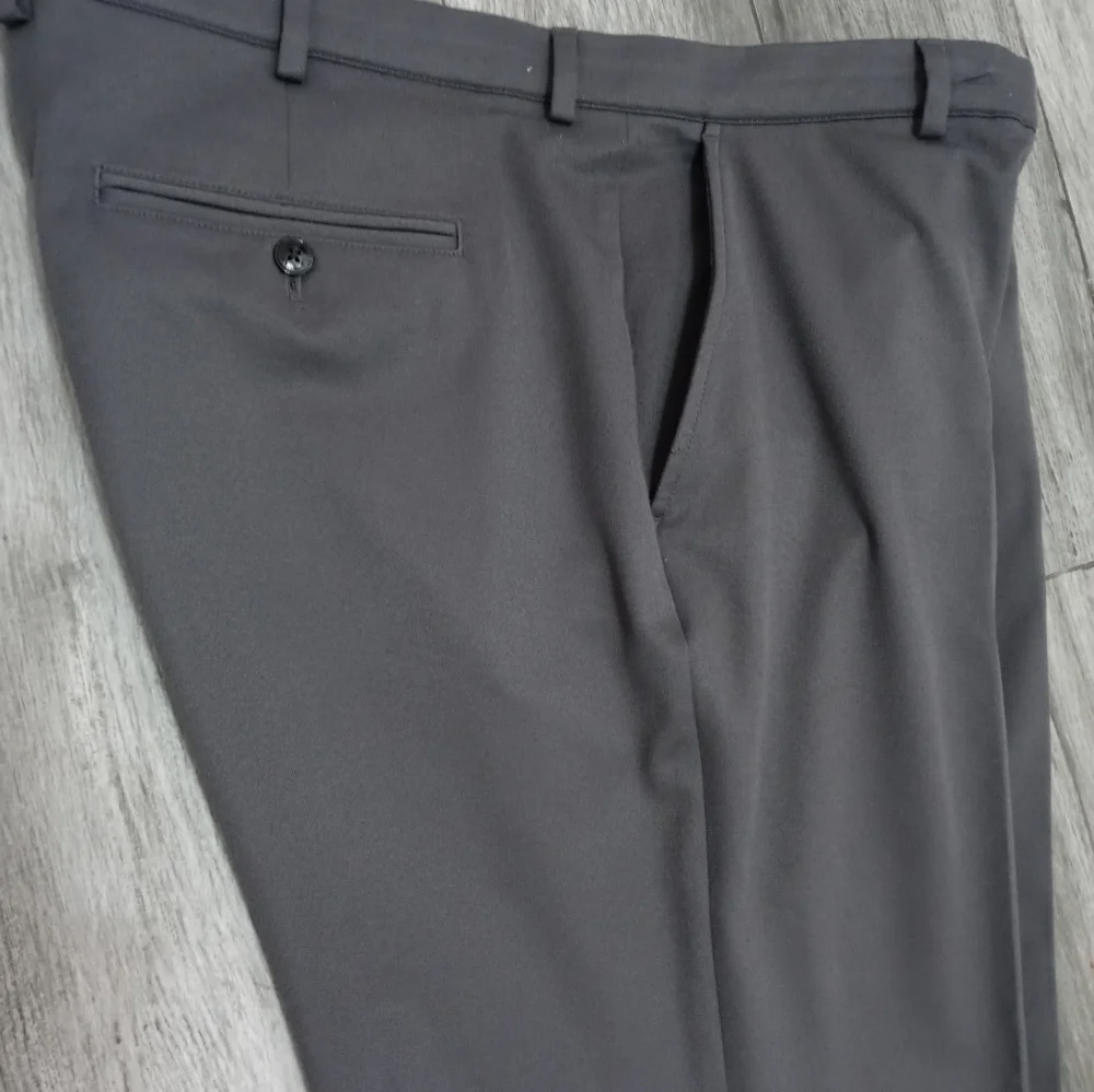 GREG NORMAN COLLECTION GRAY STRETCH DRESS PANTS 40X30